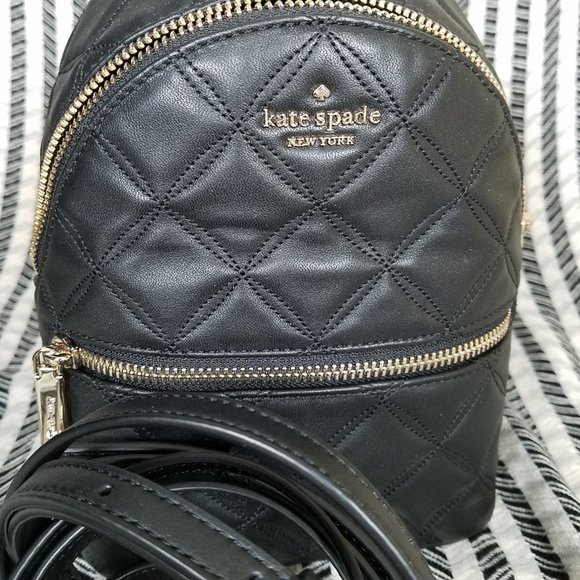 Kate Spade Mini Convertible Natalia Backpack Black - Picture 8 of 11